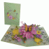 pop-up roze bloemen met vllinder